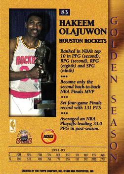 1996-97 Topps Stars #83 Hakeem Olajuwon Back