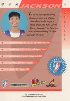 1997 Pinnacle Inside WNBA - Court Collection #10 Tia Jackson Back