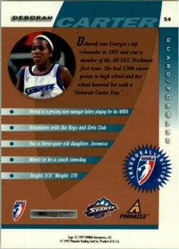 1997 Pinnacle Inside WNBA - Court Collection #54 Deborah Carter Back