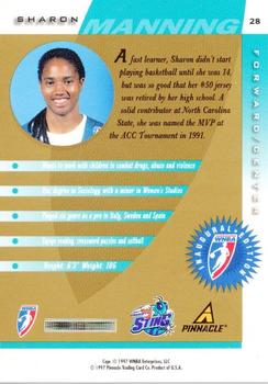 1997 Pinnacle Inside WNBA - Executive Collection #28 Sharon Manning Back