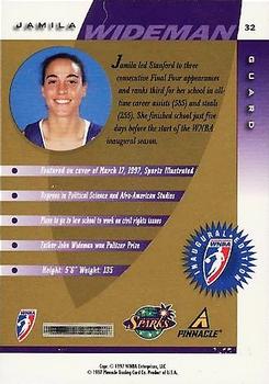 1997 Pinnacle Inside WNBA - Executive Collection #32 Jamila Wideman Back