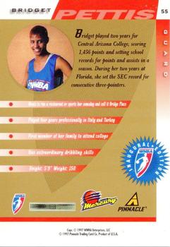 1997 Pinnacle Inside WNBA - Executive Collection #55 Bridget Pettis Back