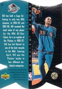 1997 SPx - Holoview Heroes #H2 Grant Hill Back