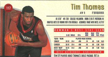 1997-98 Bowman's Best - Atomic Refractors #117 Tim Thomas Back