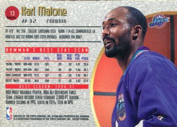 1997-98 Bowman's Best - Refractors #13 Karl Malone Back