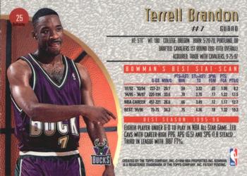 1997-98 Bowman's Best - Refractors #25 Terrell Brandon Back
