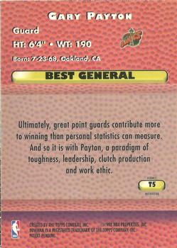 1997-98 Bowman's Best - Techniques Atomic Refractors #T5 Gary Payton Back