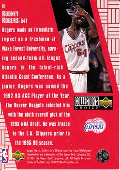 1997-98 Collector's Choice - You Crash the Game Scoring Exchange #R12 Rodney Rogers Back