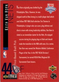 1997-98 Collector's Choice - Draft Pick Exchange #2 Keith Van Horn Back