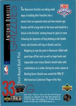1997-98 Collector's Choice - Draft Pick Exchange #4 Antonio Daniels Back