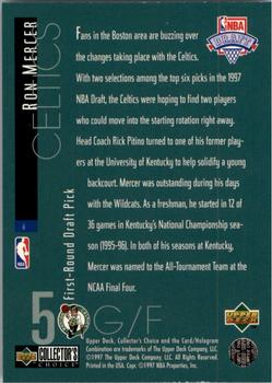 1997-98 Collector's Choice - Draft Pick Exchange #6 Ron Mercer Back