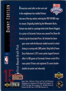 1997-98 Collector's Choice - Draft Pick Exchange #10 Danny Fortson Back
