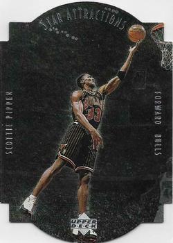 1997-98 Collector's Choice - Star Attractions Gold #SA19 Scottie Pippen Front