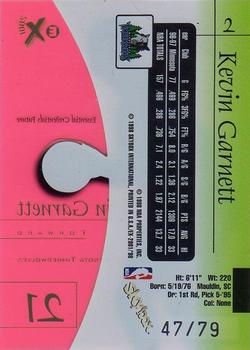 1997-98 E-X2001 - Essential Credentials Future #2 Kevin Garnett Back