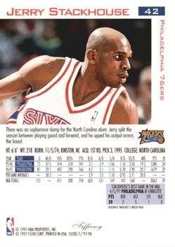 1997-98 Fleer - Traditions Tiffany #42 Jerry Stackhouse Back