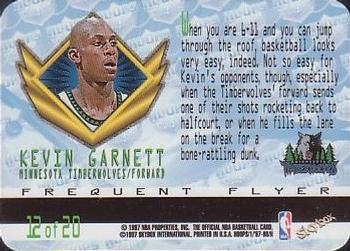 1997-98 Hoops - Frequent Flyer Club Upgrade #12 Kevin Garnett Back