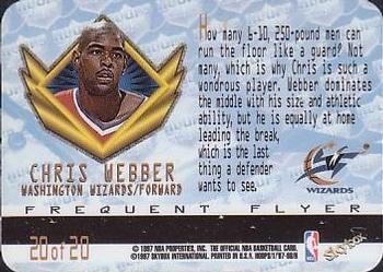1997-98 Hoops - Frequent Flyer Club Upgrade #20 Chris Webber Back