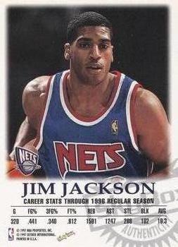 1997-98 SkyBox Premium - Autographics #NNO Jim Jackson Back