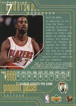 1997-98 SP Authentic - ProFiles Level 1 #P36 Kenny Anderson Back