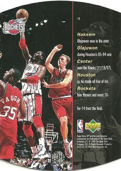 1997-98 SPx - Gold #18 Hakeem Olajuwon Back