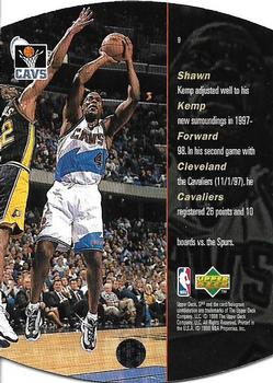 1997-98 SPx - Gold #9 Shawn Kemp Back