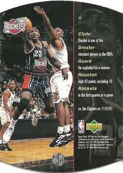 1997-98 SPx - Sky #16 Clyde Drexler Back