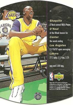 1997-98 SPx - Sky #22 Shaquille O'Neal Back