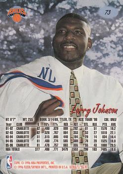 1996-97 Ultra #73 Larry Johnson Back