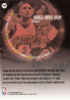 1996-97 Ultra - All-Rookie #1 Shareef Abdur-Rahim Back