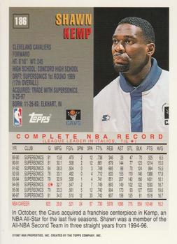1997-98 Topps - Minted in Springfield #186 Shawn Kemp Back