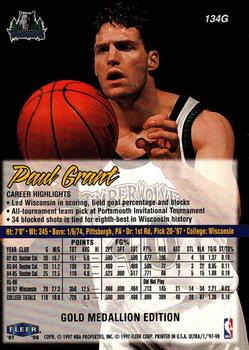 1997-98 Ultra - Gold Medallion #134G Paul Grant Back