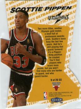 1997-98 Ultra - Ultrabilities Superstar #9 SS Scottie Pippen Back