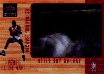 1997-98 Upper Deck Diamond Vision - Jordan Highlight Reels #4 Michael Jordan Back