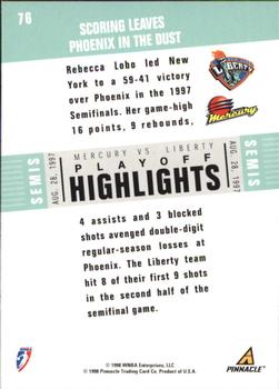 1998 Pinnacle WNBA - Court Collection #76 Rebecca Lobo Back