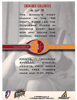 1998 Pinnacle WNBA - Number Ones #4 Korie Hlede Back