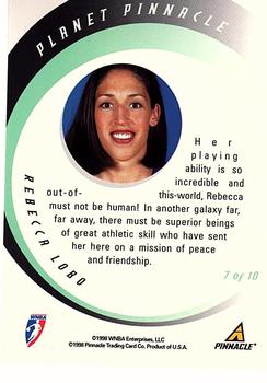 1998 Pinnacle WNBA - Planet Pinnacle #7 Rebecca Lobo Back