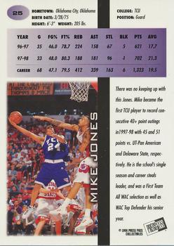 1998 Press Pass - In The Zone #25 Mike Jones Back