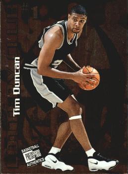 1998 Press Pass Authentics - Lottery Club #LC2 Tim Duncan Front