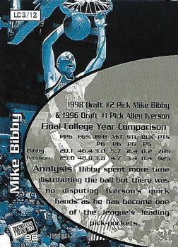 1998 Press Pass Authentics - Lottery Club #LC3 Mike Bibby Back