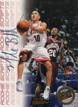 1998 Press Pass Double Threat - Rookie Script Autographs #NNO Mike Bibby Front