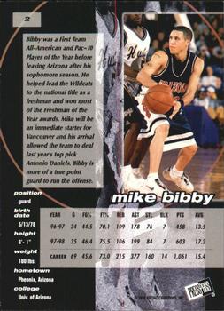 1998 Press Pass Double Threat - Torquers #2 Mike Bibby Back