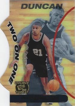 1998 Press Pass Double Threat - Two-On-One #TO6 Tim Duncan Front