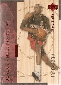 1998 Upper Deck Hardcourt - Jordan Holding Court Red #J1 Steve Smith / Michael Jordan Front