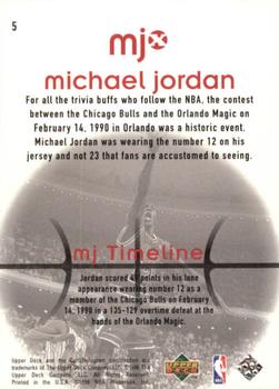 1998 Upper Deck MJx #5 Michael Jordan Back