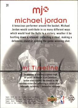 1998 Upper Deck MJx #31 Michael Jordan Back