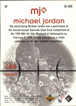 1998 Upper Deck MJx #49 Michael Jordan Back