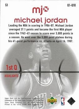 1998 Upper Deck MJx #53 Michael Jordan Back