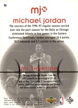 1998 Upper Deck MJx #98 Michael Jordan Back