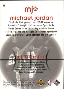 1998 Upper Deck MJx #99 Michael Jordan Back