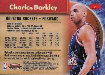 1998-99 Bowman's Best - Refractors #21 Charles Barkley Back